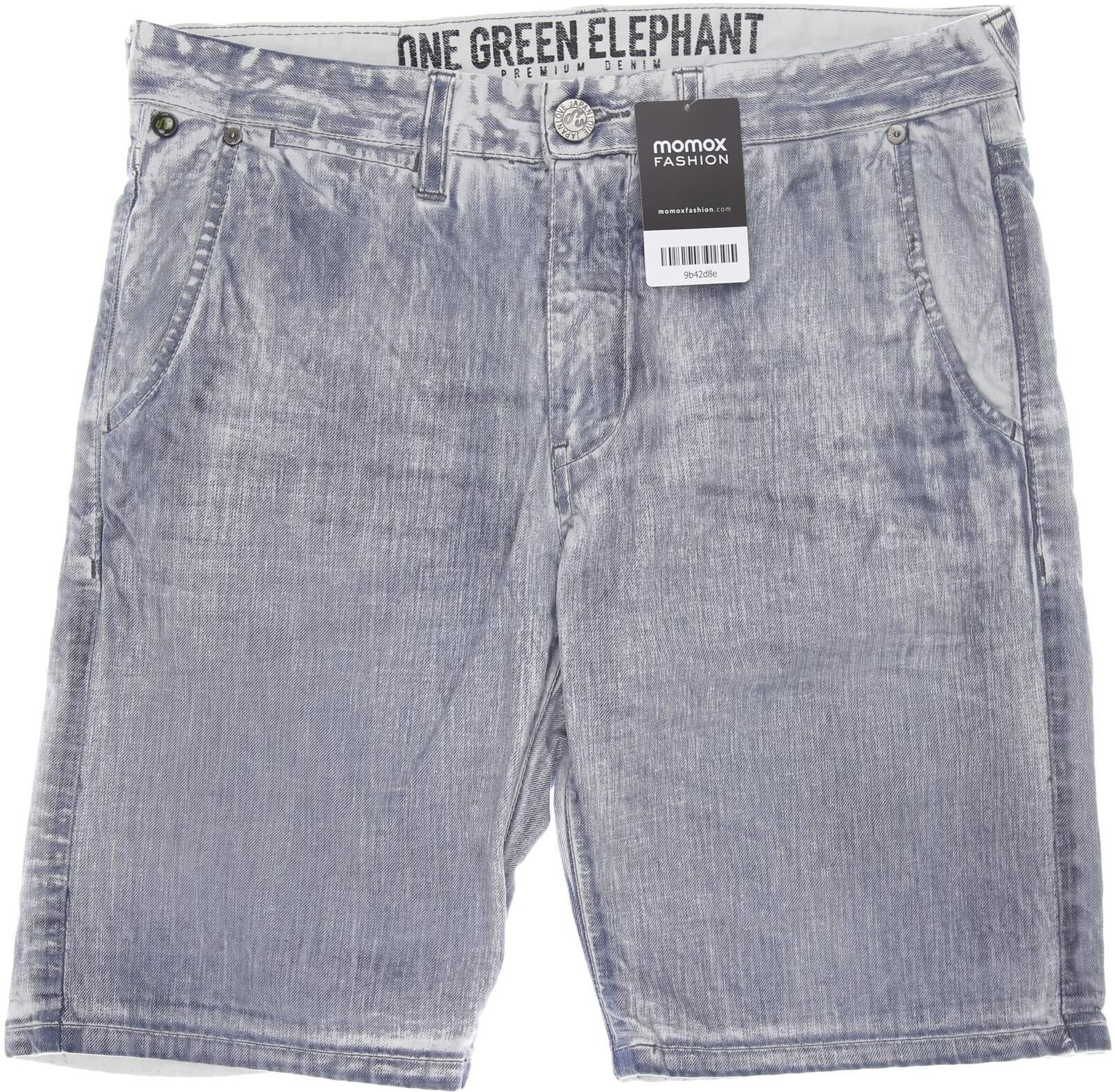 One Green Elephant Herren Shorts, Blau, Gr. W30, Baumwolle - Second Hand