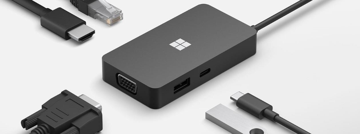 Microsoft 1E4-00004 Dockingstation, zwart, HDMI, RJ-45, USB 3.2 Gen 1 Type-C, USB 3.2 Gen 2 Type-A, VGA