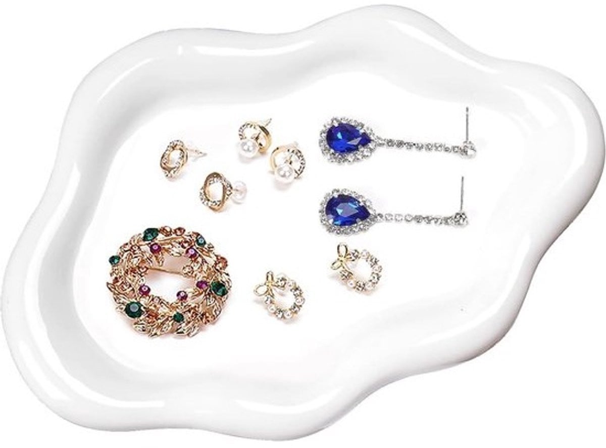 Decoratieve keramische schaal voor sieraden - Wit - 1 stuk