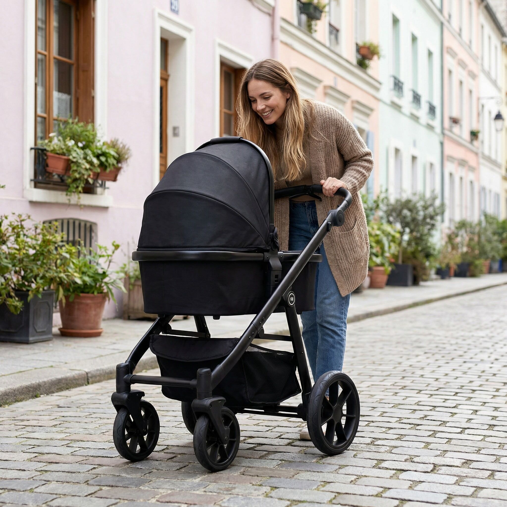 Babywanne FILLIKID "für S818 Fill Two in One", Kinder, schwarz, Aluminium, Polyester, Kinderwagen-Aufsätze Babywanne