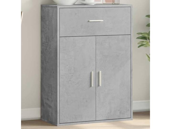 RJPLMFV Anrichte, grau, Beton, 60 x 30 x 84 cm, Holz, Technik TV-Möbel, feuchtigkeitsbeständig, leicht zu reinigende Oberfläche, Aufbewahrung für Wohnzimmer