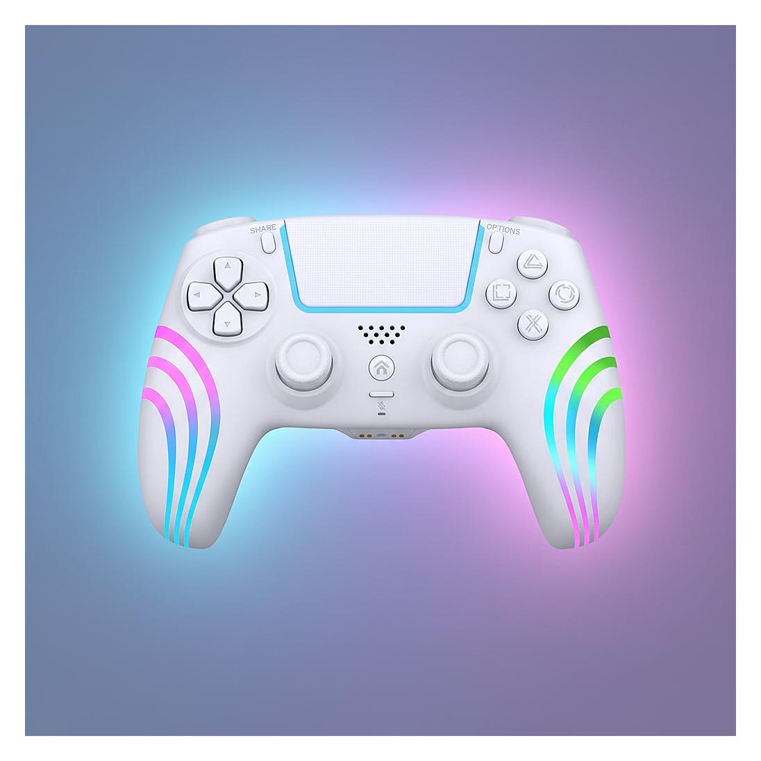 Deep Explorer - Wireless RGB Pro controller - Wave W - PS5 (White) (PC, PS5) (1308349)