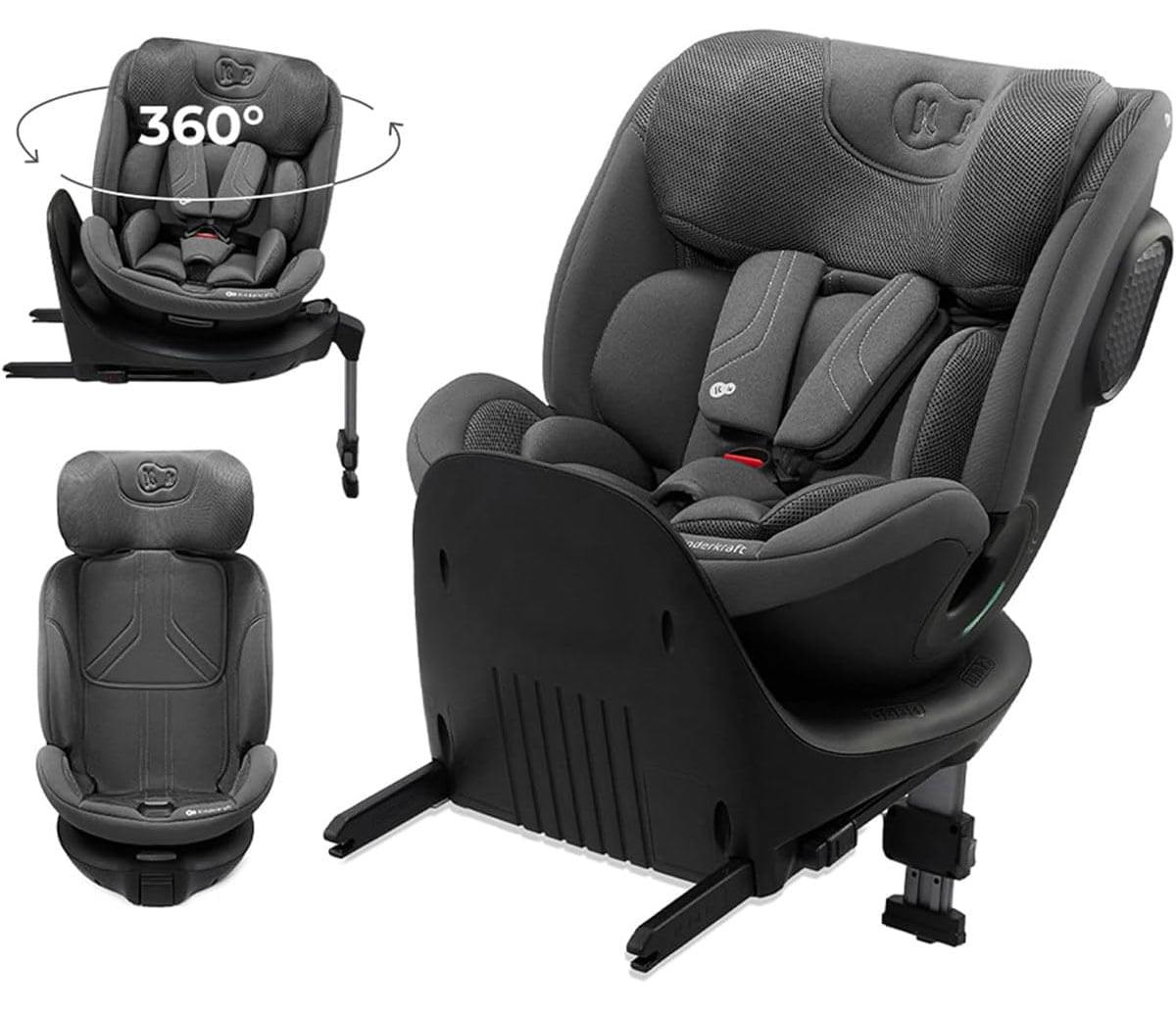 Kindersitz Autositz Kinderautositz - i-Size - 40 bis 150 cm - Drehbar 360 Grad - Grau