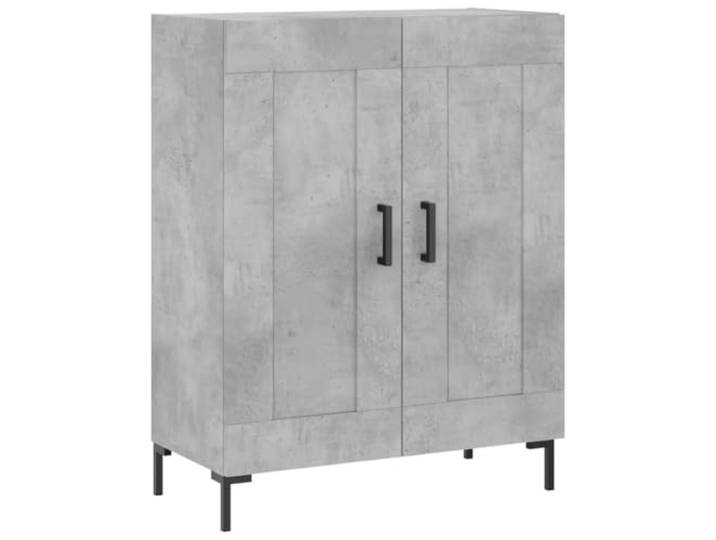 Roanoer Sideboard Betongrau 69,5x34x90 cm Kommode Holzwerkstoff Stabiler Anrichte Schrank in Betongrau mit Metallakzenten für Wohnzimmer und Flur, bietet vielseitigen Stauraum.