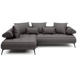 Ecksofa Seledo Stoff Grau Grey