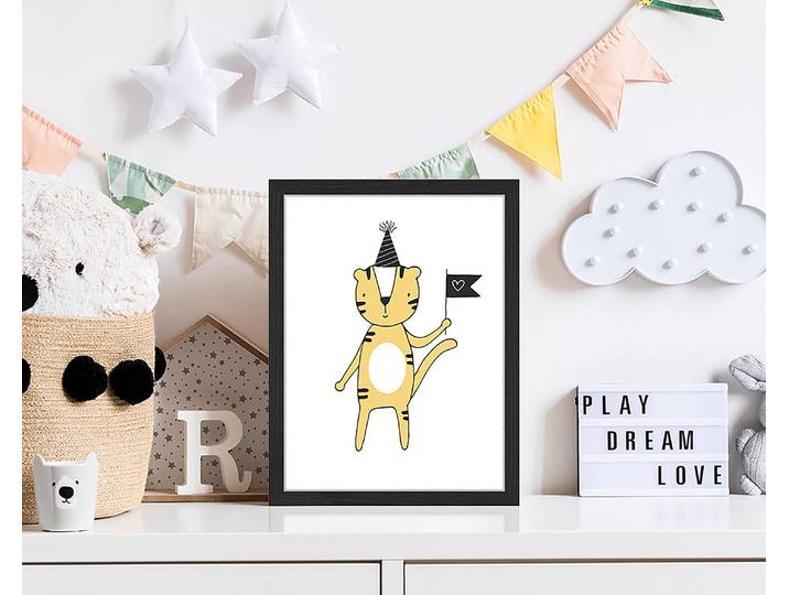 Bild Party Animal 33 x 43cm Multicolor