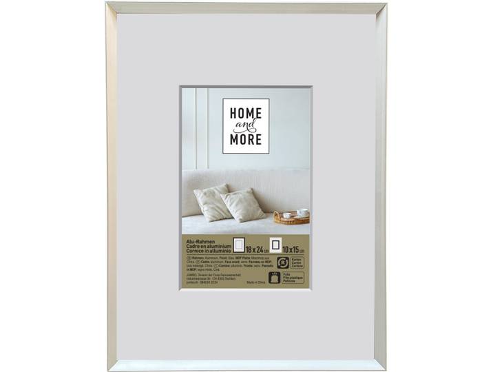Home and More Aluminiumrahmen L4 18 x 24 Silber Aluminium