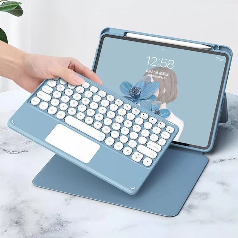 INF Abnehmbare Bluetooth-Tastaturhülle für das iPad iPad Pro10.2/10.5/Air3 Blau iPad 10 (2022)