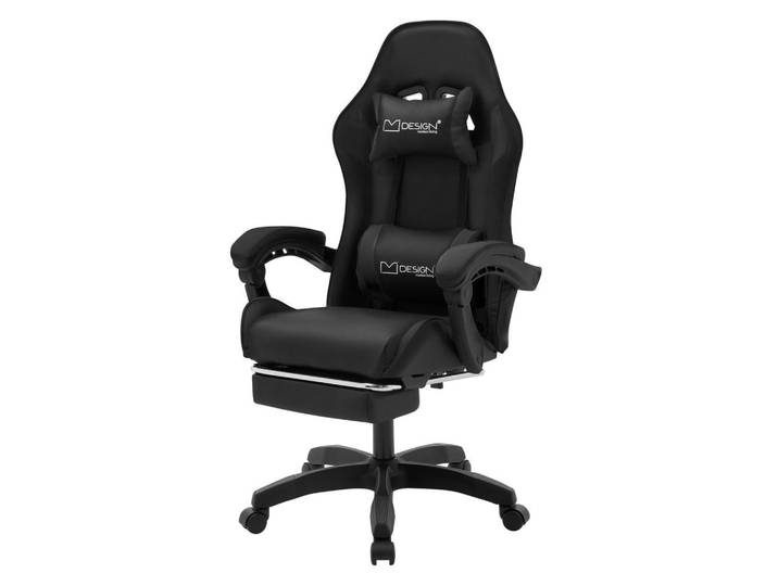 Ml-Design Gaming Stuhl Schwarz aus Kunstleder, Kunststoff, 62x119x62 cm, Büromöbel, Bürostühle, Gaming-Sessel