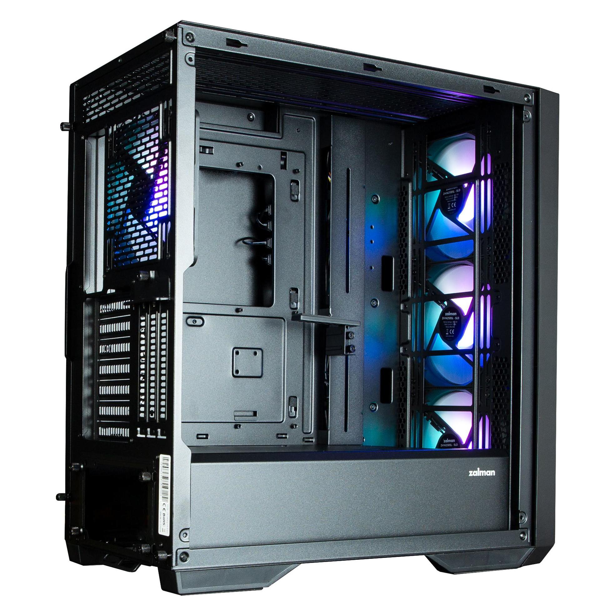 Zalman Boitier Moyen Tour E-ATX Z9 Iceberg MS RGB avec panneau vitré (Noir) (ATX, mATX, Mini-ITX) (Z9ICEBERGMSBLACK)