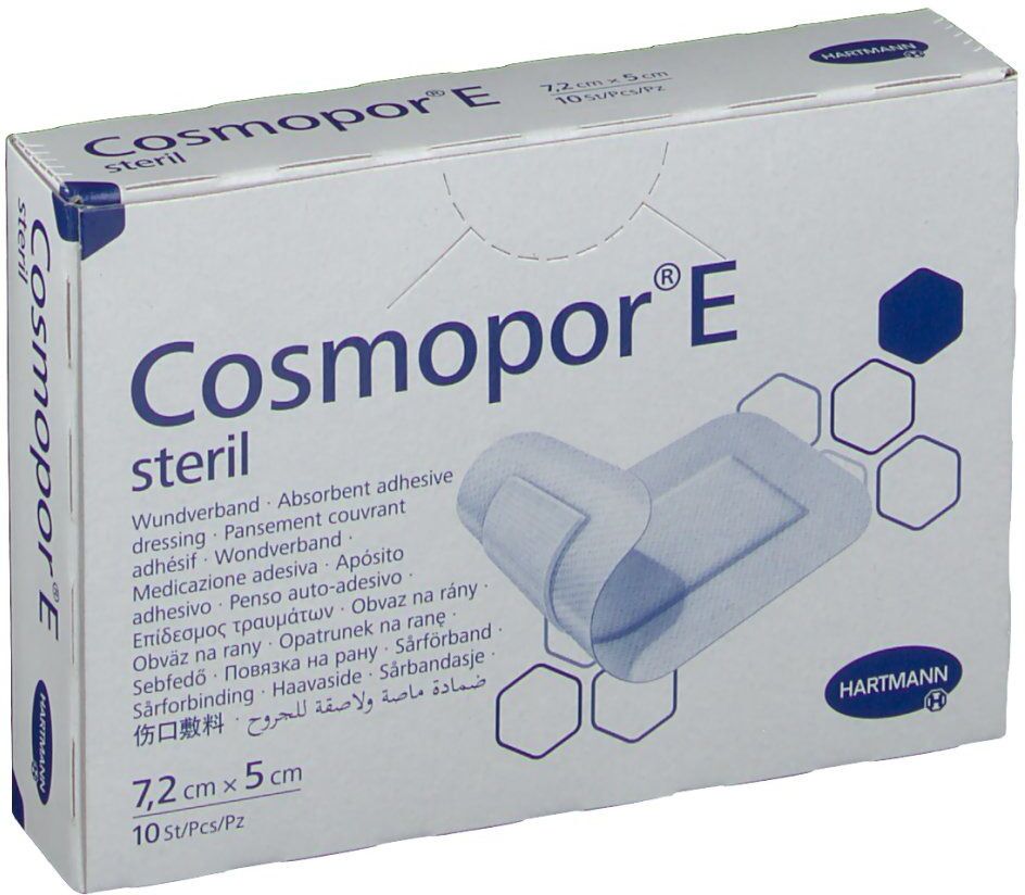 ARTSANA SpA Hartmann Cosmopor E Steril 7,5 cm - Confezione da 10 - Medicazione Adesiva Sterile