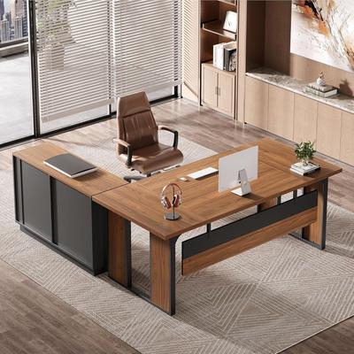 Bluebell 63‘’ L-Shaped Executive Desk with 39.37-Inch Drawers Cabinet, Business Furniture Set for Home Office