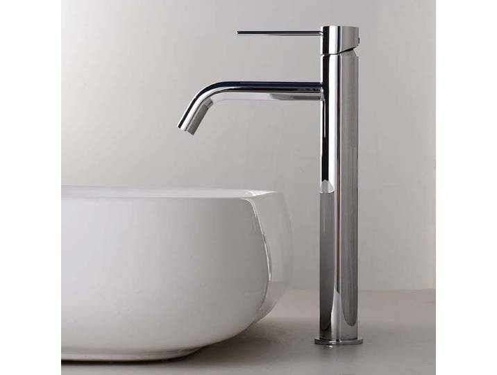 Robinet de lavabo en laiton chromé pour salle de bain, mitigeur monocommande monotrou