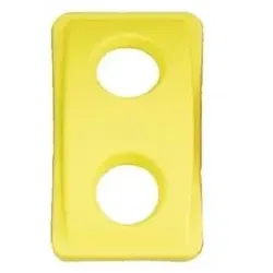 Hardwex Wertstoffsammler-Deckel mit Rundöffnungen, gelb
