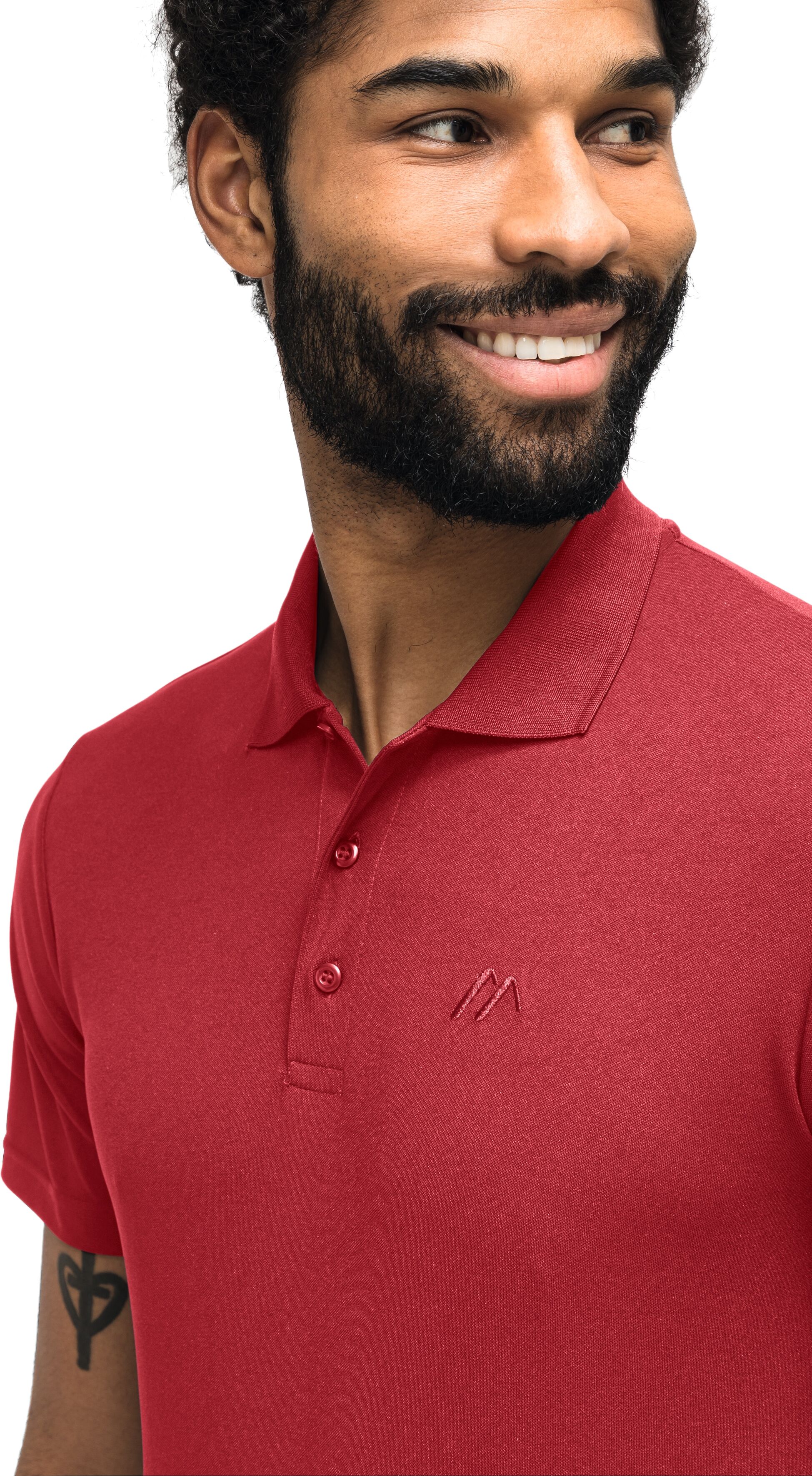 Poloshirt MAIER SPORTS "Ulrich", Herren, Gr. 8XL, rot, 100% Polyester, Rundhals, Shirts Poloshirt, Herren Polo kurzarm, leichtes Shirt, Funktionsshirt mit Kragen Reg Fit rot 8XL