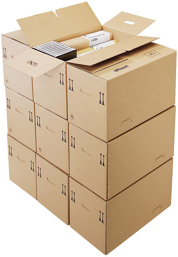 Archiv-Lager-Box, 2-wellig, Innenmaße 600 x 320 x 325 mm, ab 25 Stk ratioform