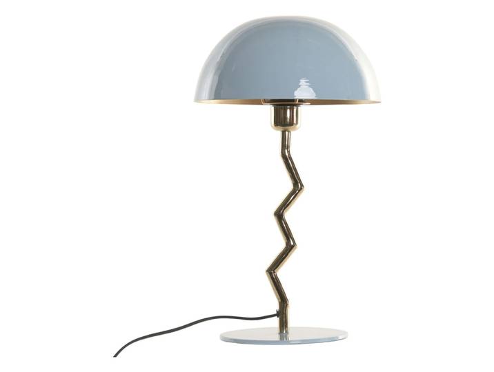 Lampe en fer bleu 26x26x45 cm