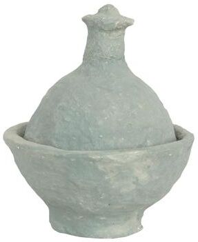 Storied Home Decorative Handmade Paper Mache Dish with Lid