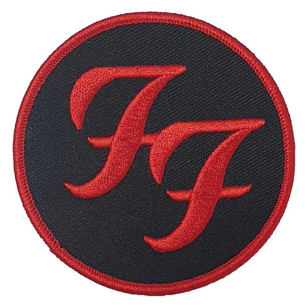 Rock Off Foo Fighters Patch Circle Logo Official Embroidered Woven Iron on 105 x 45mm One Size (1 Stk., 10.50 x 4.50 cm) (44802958)