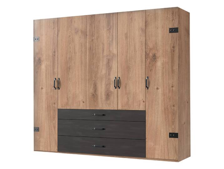 Drehtürenschrank Detroit 250 x 218 x 58cm Braun