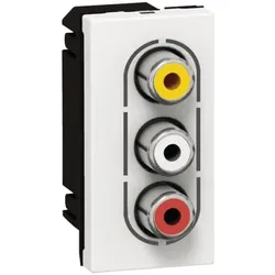 Legrand 078754 RCA rot/weiß/gb 1-modulig Mosaic ultaweiß