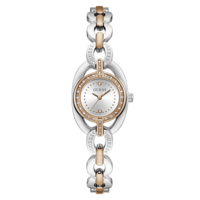 Quarzuhr GUESS "BLAIR", rosa (silberfarben, silberfarben, roségoldfarben), Armbanduhren, Damen, Quarzuhr, Armbanduhr, Damenuhr, Edelstahlarmband, analog