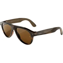 META Ray-Ban Meta Aviator (Gen 3), Havana, Gläser: Braun, Unisex-AI Glasses mit Kamera AI