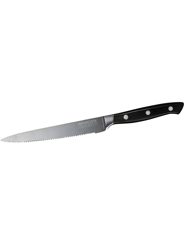 Nirosta Küchenmesser "Trinity" in Schwarz/ Silber - (L)14 cm - onesize