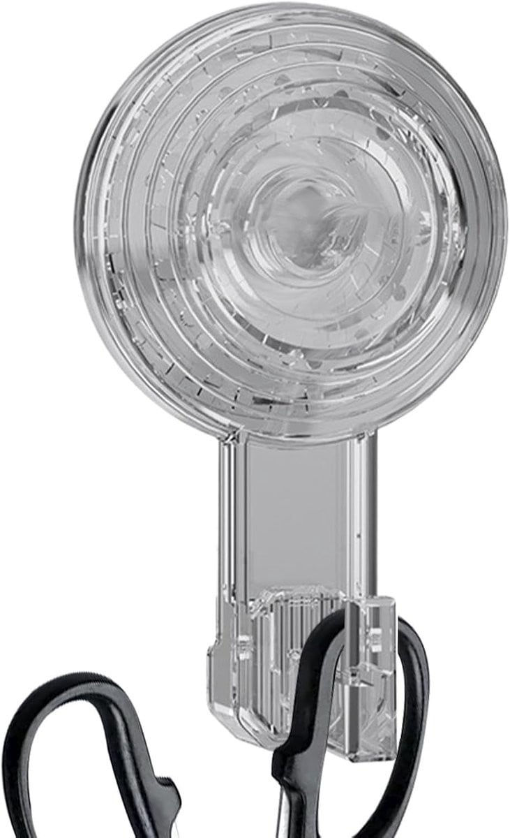 Transparante Zuignap Handdoekhaak Muurhanger voor Ruimtebesparing - 10,5 cm