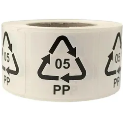Transpak, Etiketten, Etiketten f.Italien Masse 35x35mm Haftfolie weiss selbstklebend Aufdruck 05 PP