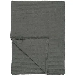 IB Laursen Handtuch Liseleje mit Waffelmuster, L150 x B100 cm, anthrazit
