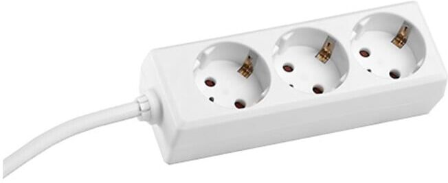 Bachmann Multiprise 3 prises avec fiche coudée blanc 387.271S (387.271S)