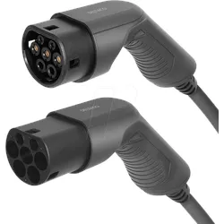 DELTACO KC008 - Typ 2 Kabel, für E-Fahrzeuge, 7,6 kW, 5 m