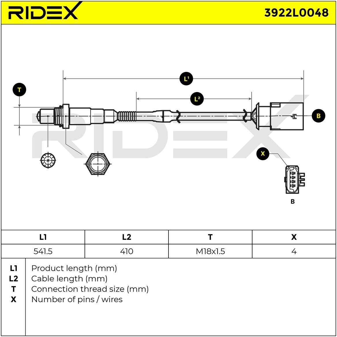 RIDEX 3922L0048 Lambdasonde
