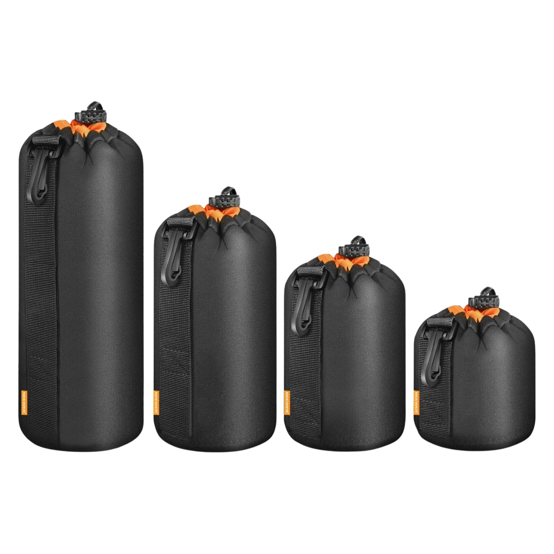 Neewer 4 Sizes Camera Lens Pouch Bag Orange 10101890 (141376089VOK)