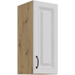 Hängeschrank 30 cm Stilo Weiss + Eiche Artisan Küchenzeile Küchenblock Küche
