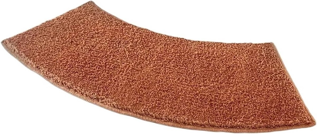 Bruine gebogen douchemat met antislip onderkant voor badkamerveiligheid, 40 x 100 cm