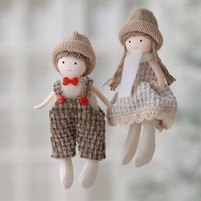 Top Demand Picks Christmas Plush Angel Doll Pendant, Lovely Boys Girls Tree Hanging Decoration, Cute Merry Christmas Party Ornaments 5 white