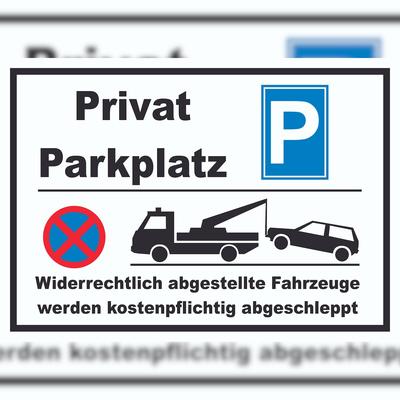 HB-Druck Privat Parkplatz Schild A4 (210x297mm)