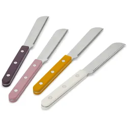 Tchibo - 4 Brotzeitmesser - silber