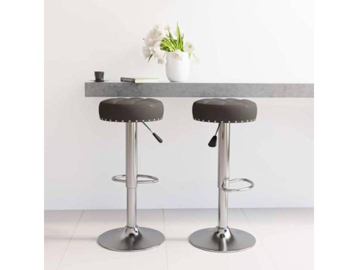 LPERTGFHU Barhocker 2er Set, Stoff Sitzgelegenheit, Verchromter Stahl 360 Grad drehbar, Integrierte Fußstütze, Modernes Design, Einfache Montage