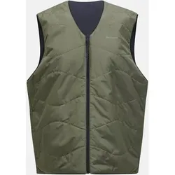 PEAK PERFORMANCE Herren Weste M Insulated Reversable V-PINE NEEDLE-BLA, Größe S in Grün Grün