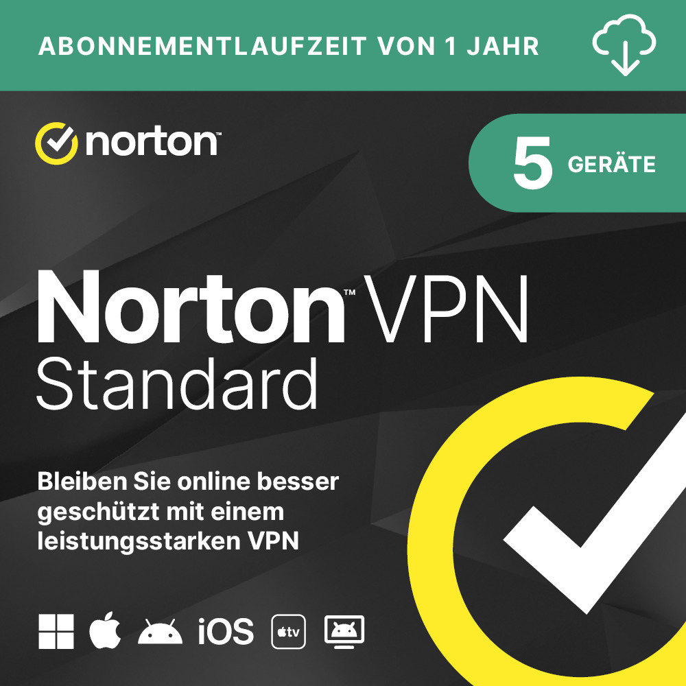 Norton VPN Standard 1 Nutzer /5 Geräte/1 Jahr ESD DE