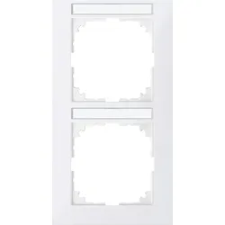 ME MPU 4022-3619 - M-PURE, Rahmen, 2-fach, polarweiß, mit Beschriftungsträger
