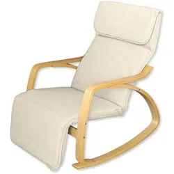 Relaxsessel Schaukelstuhl mit Fußstütze Mod. ZEN WEISS von Yelloo