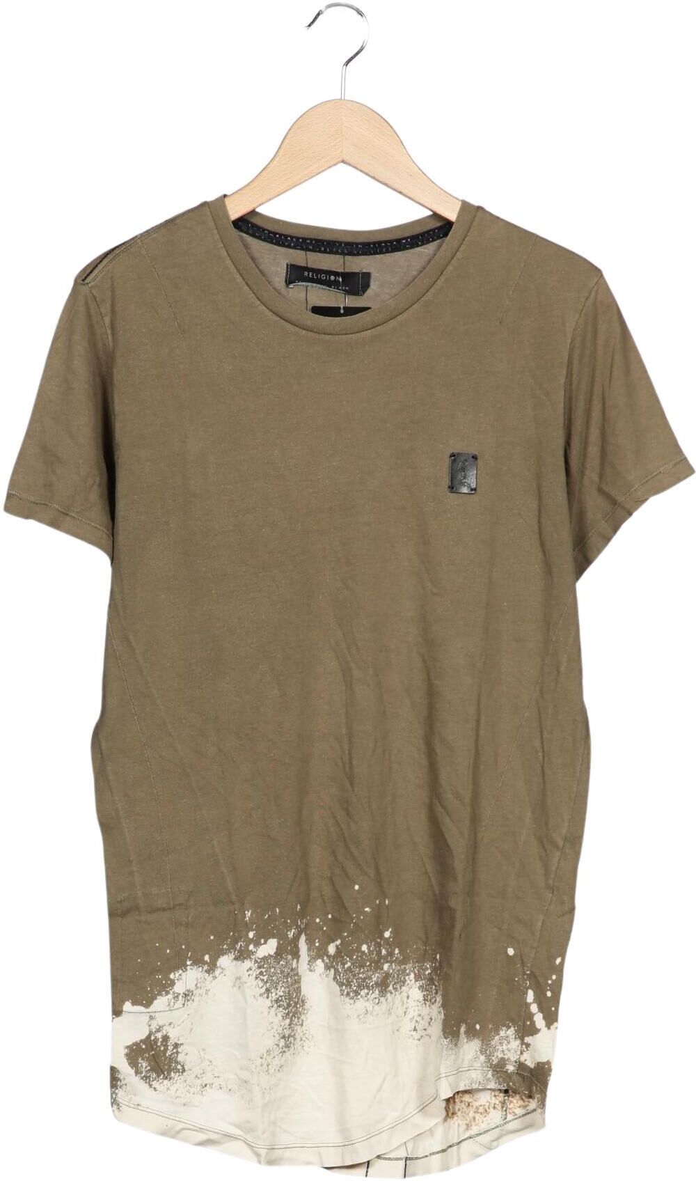 Religion Herren T-Shirt, Grün, Gr. S, Baumwolle - Second Hand