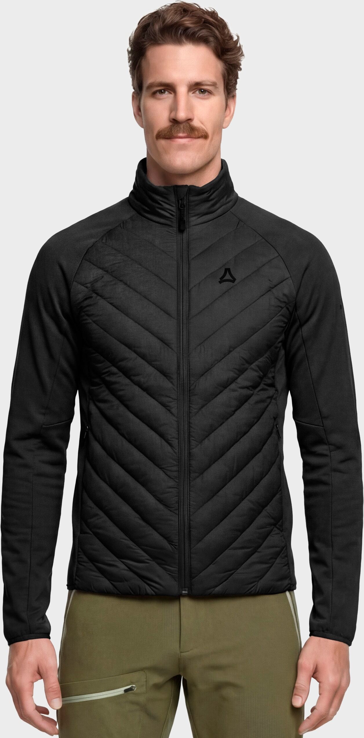 Fleecejacke SCHÖFFEL "Hy Down Jk Style Cascata MEN", Herren, Gr. 56, schwarz (9990, schwarz), Oberstoff: 100% Polyester. Oberstoff Vorderteil: 100% Nylon. Futter Vorderteil: 100% Polyester. ENTHÄLT NICHTTEXTILE TEILE TIERISCHEN URSPRUNGS. Füllung Vorderte