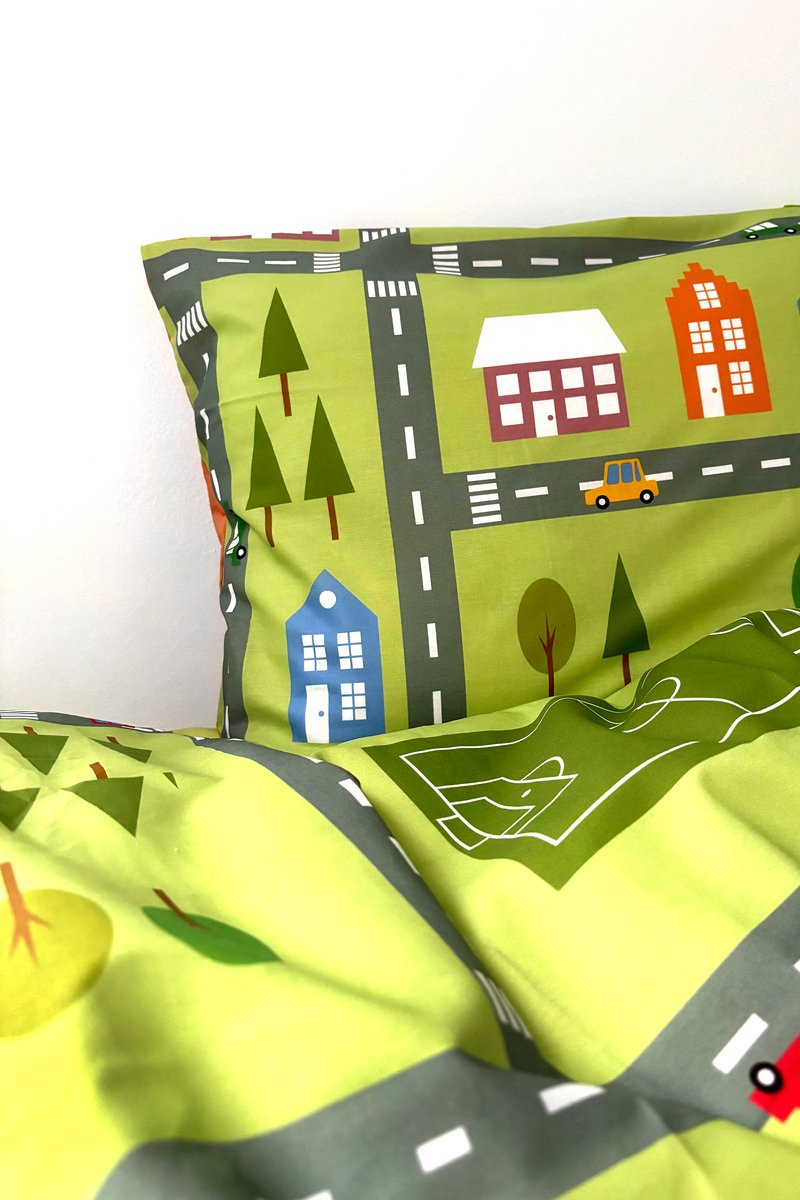 Woody dekbedovertrek Lieveheersbeestje zebrapad 140 x 220 cm