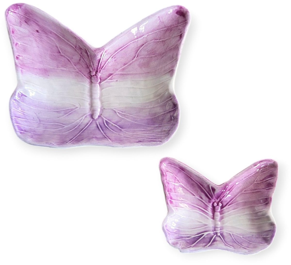 Boltze Spring Schaaltjes Set van 2 - Lila - Keramiek