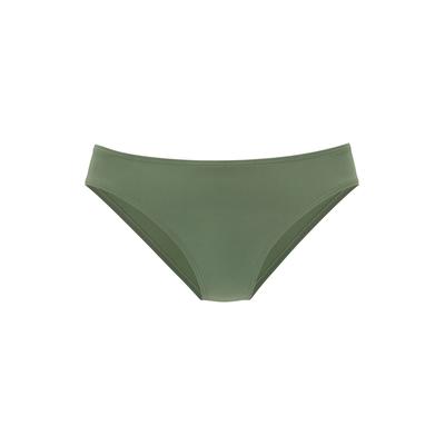 Bikini-Hose S.OLIVER "Lady", Damen, Gr. 34, N-Gr, grün (olive), Microfaser, Recycling-Polyamid, unifarben, Badehosen Bikini-Hose, uni
